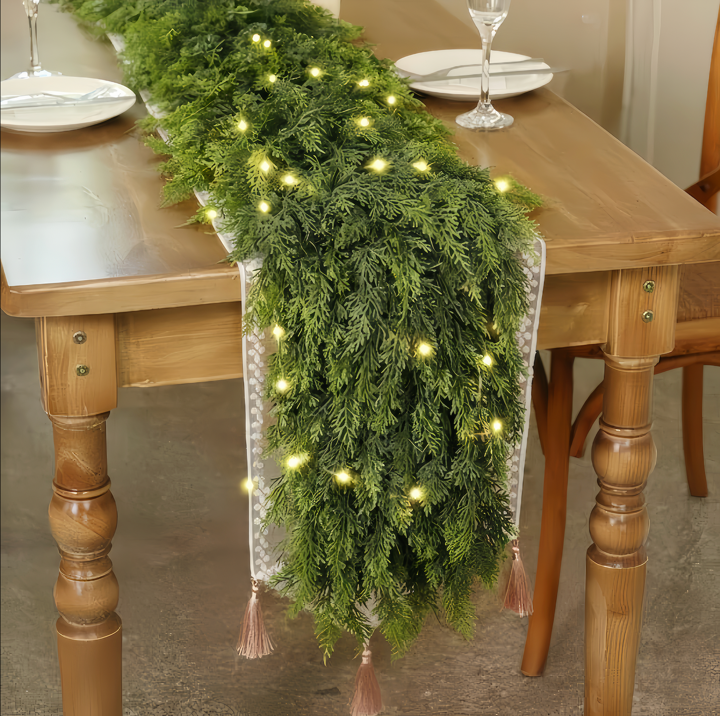 Realistic Norfolk Cedar Garland
